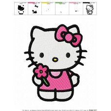 Hello Kitty 13 Embroidery Design
